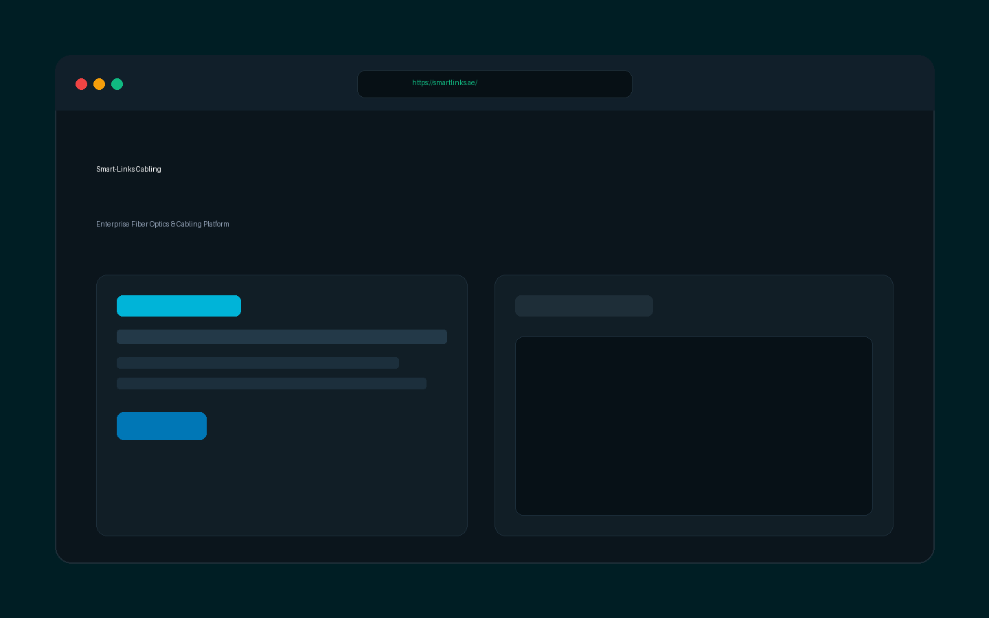 Smart-Links Cabling Solutions live website screenshot — Built by Devsynx