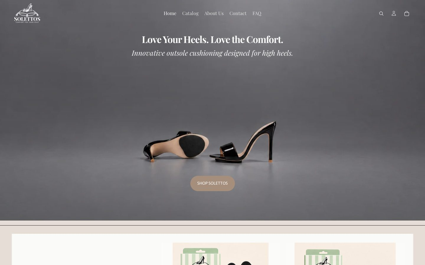 Solettos Footwear Comfort live website screenshot — Built by Devsynx