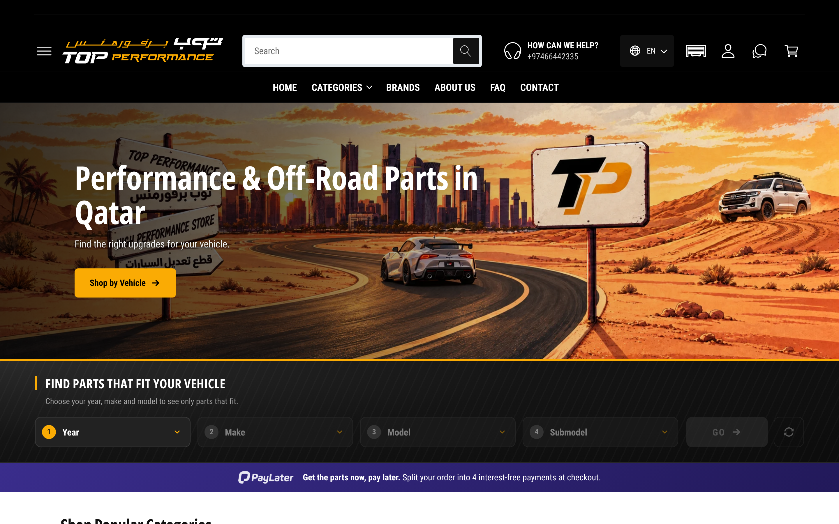 Top Performance Qatar live website screenshot — Built by Devsynx